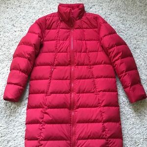 Like New Lands End long red Winter coat. Size S fits 6-8